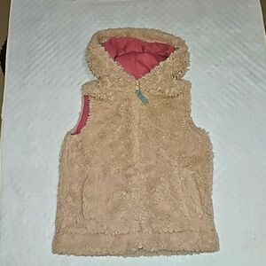 Mini Boden Faux Fur Hooded Vest